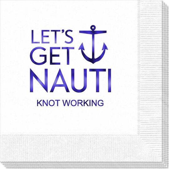 Let's Get Nauti Anchor Napkins